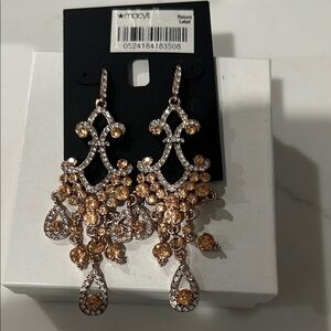 Elegant Gold plated Chandelier Earrings